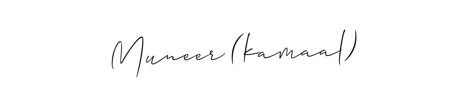 Similarly Allison_Script is the best handwritten signature design. Signature creator online .You can use it as an online autograph creator for name Muneer (kamaal). Muneer (kamaal) signature style 2 images and pictures png