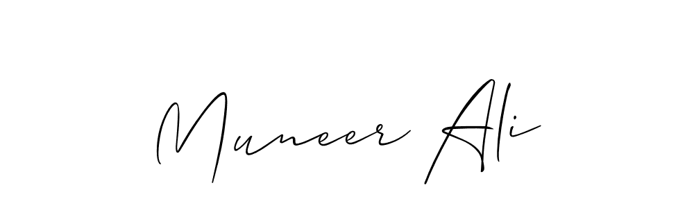 if you are searching for the best signature style for your name Muneer Ali. so please give up your signature search. here we have designed multiple signature styles  using Allison_Script. Muneer Ali signature style 2 images and pictures png