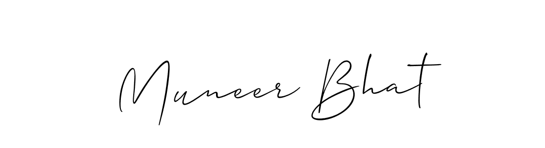How to Draw Muneer Bhat signature style? Allison_Script is a latest design signature styles for name Muneer Bhat. Muneer Bhat signature style 2 images and pictures png