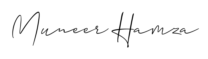Discover how Muneer Hamza looks in an executive cursive font (Allison_Script). Perfect for legal documents, invoices, and certificates. Muneer Hamza signature style 2 images and pictures png
