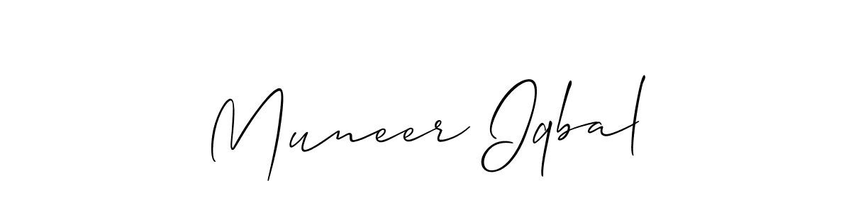 This is the best signature style for the Muneer Iqbal name. Also you like these signature font (Allison_Script). Mix name signature. Muneer Iqbal signature style 2 images and pictures png