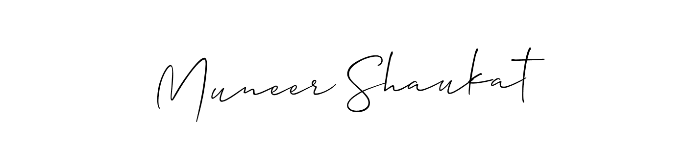 if you are searching for the best signature style for your name Muneer Shaukat. so please give up your signature search. here we have designed multiple signature styles  using Allison_Script. Muneer Shaukat signature style 2 images and pictures png