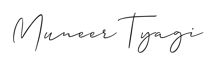 A modern signature idea for name Muneer Tyagi using Allison_Script font. Clean strokes and elegant curves make it stand out instantly. Muneer Tyagi signature style 2 images and pictures png