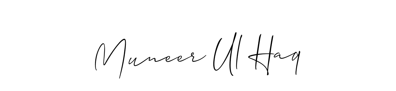 if you are searching for the best signature style for your name Muneer Ul Haq. so please give up your signature search. here we have designed multiple signature styles  using Allison_Script. Muneer Ul Haq signature style 2 images and pictures png
