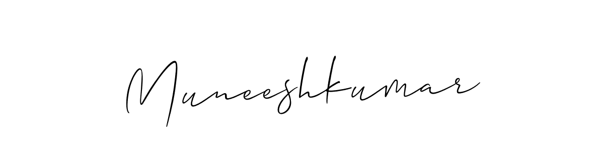 The best way (Allison_Script) to make a short signature is to pick only two or three words in your name. The name Muneeshkumar include a total of six letters. For converting this name. Muneeshkumar signature style 2 images and pictures png