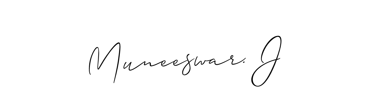 It looks lik you need a new signature style for name Muneeswar. J. Design unique handwritten (Allison_Script) signature with our free signature maker in just a few clicks. Muneeswar. J signature style 2 images and pictures png