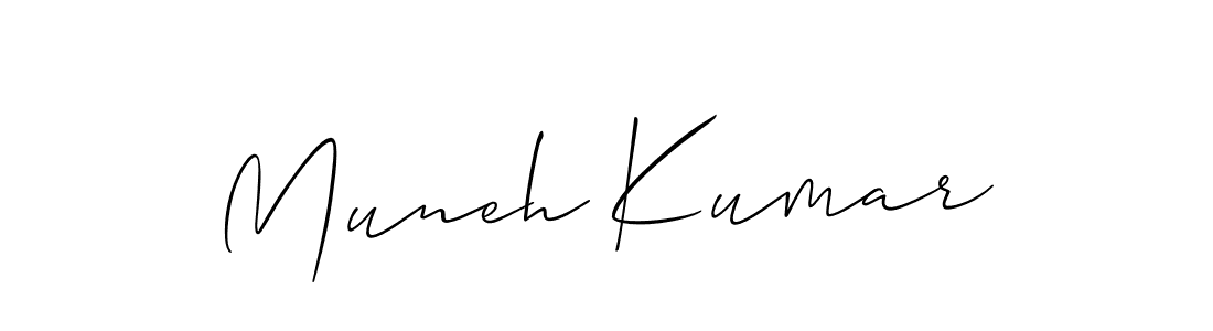 How to make Muneh Kumar signature? Allison_Script is a professional autograph style. Create handwritten signature for Muneh Kumar name. Muneh Kumar signature style 2 images and pictures png