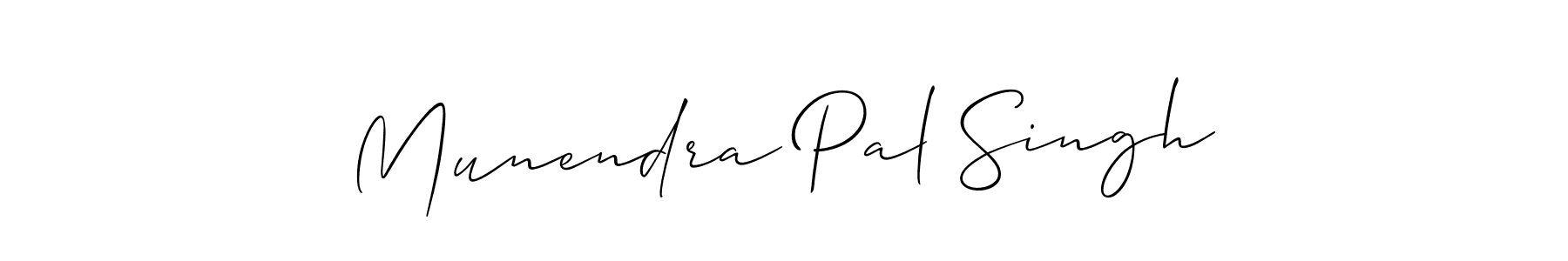 Make a beautiful signature design for name Munendra Pal Singh. With this signature (Allison_Script) style, you can create a handwritten signature for free. Munendra Pal Singh signature style 2 images and pictures png