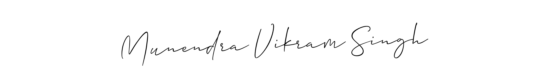 if you are searching for the best signature style for your name Munendra Vikram Singh. so please give up your signature search. here we have designed multiple signature styles  using Allison_Script. Munendra Vikram Singh signature style 2 images and pictures png