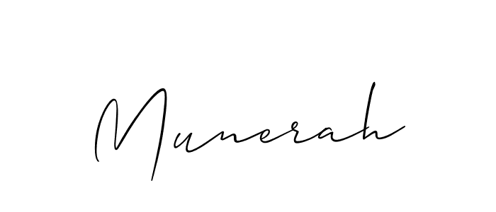 Make a beautiful signature design for name Munerah. With this signature (Allison_Script) style, you can create a handwritten signature for free. Munerah signature style 2 images and pictures png