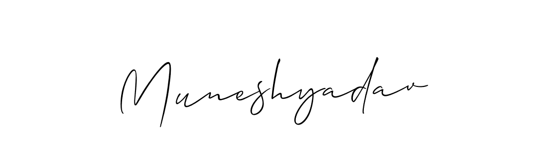 Also You can easily find your signature by using the search form. We will create Muneshyadav name handwritten signature images for you free of cost using Allison_Script sign style. Muneshyadav signature style 2 images and pictures png