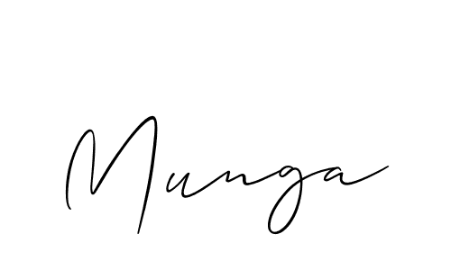 Allison_Script is a professional signature style that is perfect for those who want to add a touch of class to their signature. It is also a great choice for those who want to make their signature more unique. Get Munga name to fancy signature for free. Munga signature style 2 images and pictures png