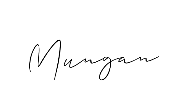 Design your own signature with our free online signature maker. With this signature software, you can create a handwritten (Allison_Script) signature for name Mungan. Mungan signature style 2 images and pictures png