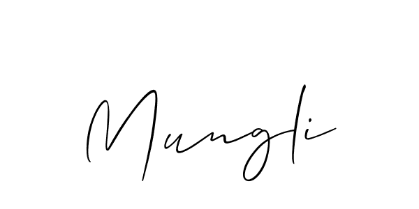 How to Draw Mungli signature style? Allison_Script is a latest design signature styles for name Mungli. Mungli signature style 2 images and pictures png