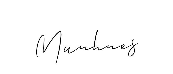 Also we have Munhnes name is the best signature style. Create professional handwritten signature collection using Allison_Script autograph style. Munhnes signature style 2 images and pictures png