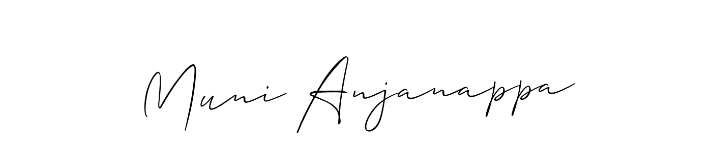 It looks lik you need a new signature style for name Muni Anjanappa. Design unique handwritten (Allison_Script) signature with our free signature maker in just a few clicks. Muni Anjanappa signature style 2 images and pictures png