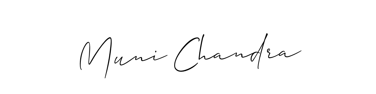 Make a short Muni Chandra signature style. Manage your documents anywhere anytime using Allison_Script. Create and add eSignatures, submit forms, share and send files easily. Muni Chandra signature style 2 images and pictures png