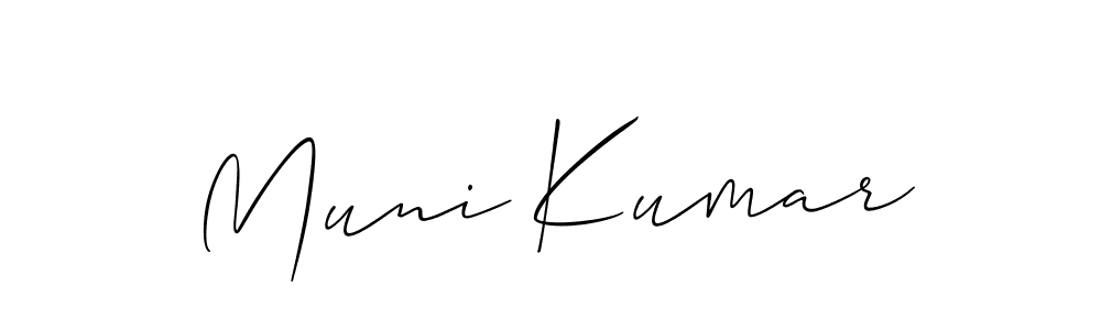 Allison_Script is a professional signature style that is perfect for those who want to add a touch of class to their signature. It is also a great choice for those who want to make their signature more unique. Get Muni Kumar name to fancy signature for free. Muni Kumar signature style 2 images and pictures png