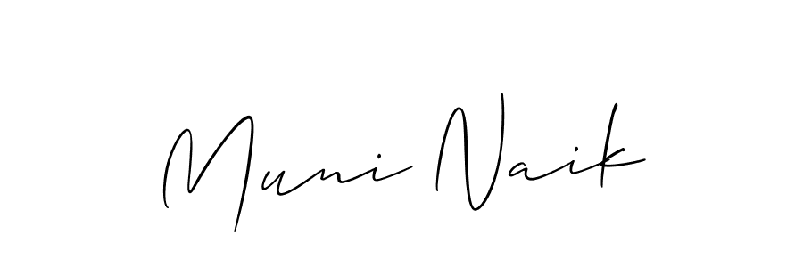 Muni Naik stylish signature style. Best Handwritten Sign (Allison_Script) for my name. Handwritten Signature Collection Ideas for my name Muni Naik. Muni Naik signature style 2 images and pictures png