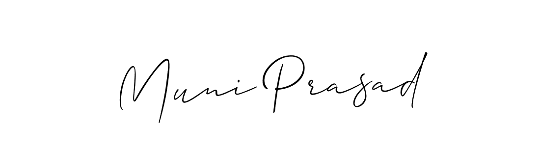 Muni Prasad stylish signature style. Best Handwritten Sign (Allison_Script) for my name. Handwritten Signature Collection Ideas for my name Muni Prasad. Muni Prasad signature style 2 images and pictures png