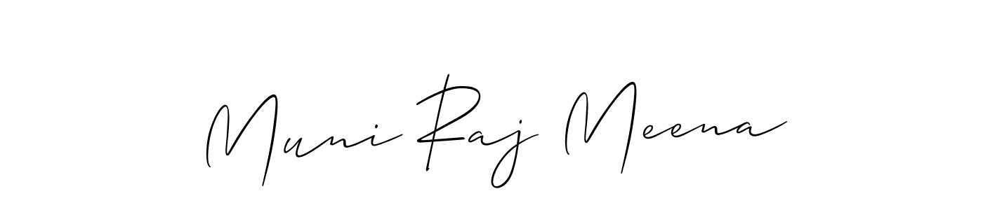 Design your own signature with our free online signature maker. With this signature software, you can create a handwritten (Allison_Script) signature for name Muni Raj Meena. Muni Raj Meena signature style 2 images and pictures png