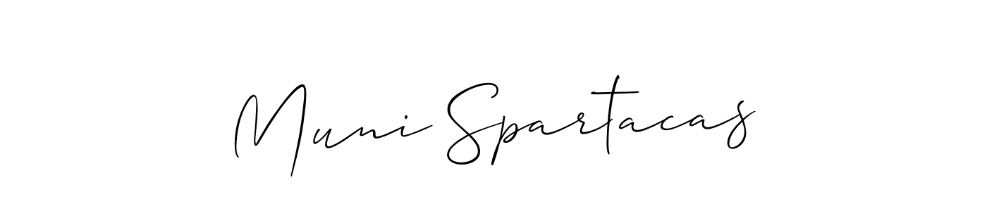 Design your own signature with our free online signature maker. With this signature software, you can create a handwritten (Allison_Script) signature for name Muni Spartacas. Muni Spartacas signature style 2 images and pictures png