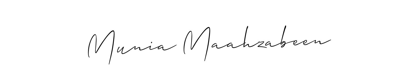 Design your own signature with our free online signature maker. With this signature software, you can create a handwritten (Allison_Script) signature for name Munia Maahzabeen. Munia Maahzabeen signature style 2 images and pictures png