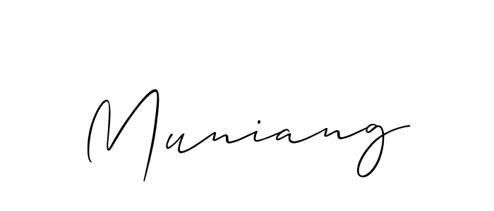 Also You can easily find your signature by using the search form. We will create Muniang name handwritten signature images for you free of cost using Allison_Script sign style. Muniang signature style 2 images and pictures png