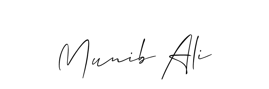 How to Draw Munib Ali signature style? Allison_Script is a latest design signature styles for name Munib Ali. Munib Ali signature style 2 images and pictures png