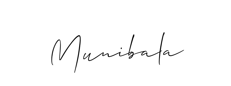 How to make Munibala signature? Allison_Script is a professional autograph style. Create handwritten signature for Munibala name. Munibala signature style 2 images and pictures png