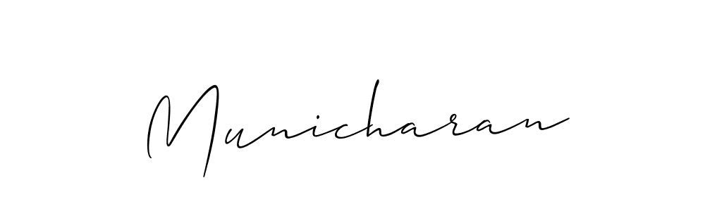 It looks lik you need a new signature style for name Municharan. Design unique handwritten (Allison_Script) signature with our free signature maker in just a few clicks. Municharan signature style 2 images and pictures png