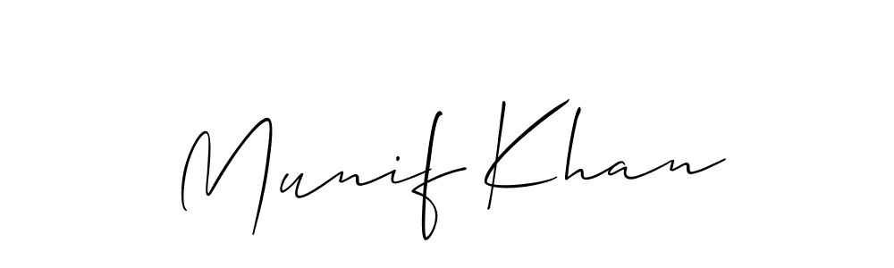 Similarly Allison_Script is the best handwritten signature design. Signature creator online .You can use it as an online autograph creator for name Munif Khan. Munif Khan signature style 2 images and pictures png