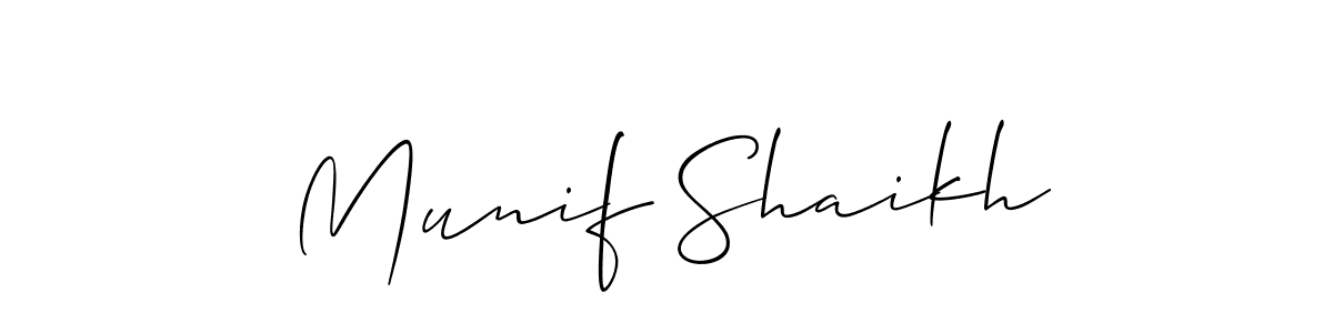 Best and Professional Signature Style for Munif Shaikh. Allison_Script Best Signature Style Collection. Munif Shaikh signature style 2 images and pictures png