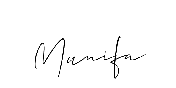 if you are searching for the best signature style for your name Munifa. so please give up your signature search. here we have designed multiple signature styles  using Allison_Script. Munifa signature style 2 images and pictures png