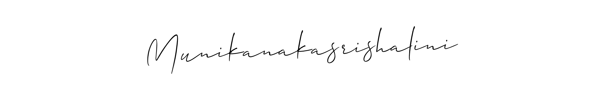 You can use this online signature creator to create a handwritten signature for the name Munikanakasrishalini. This is the best online autograph maker. Munikanakasrishalini signature style 2 images and pictures png