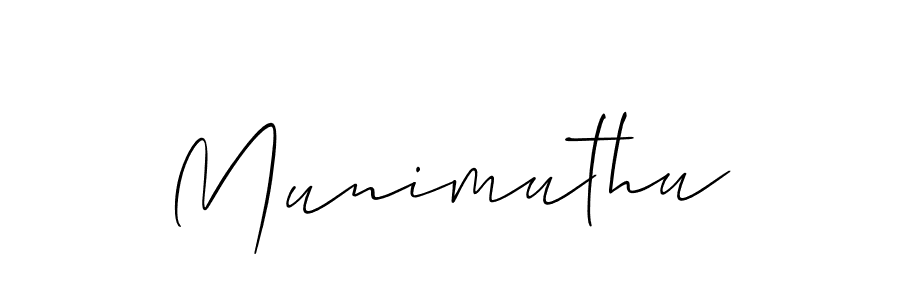 Make a beautiful signature design for name Munimuthu. With this signature (Allison_Script) style, you can create a handwritten signature for free. Munimuthu signature style 2 images and pictures png