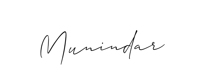 You should practise on your own different ways (Allison_Script) to write your name (Munindar) in signature. don't let someone else do it for you. Munindar signature style 2 images and pictures png