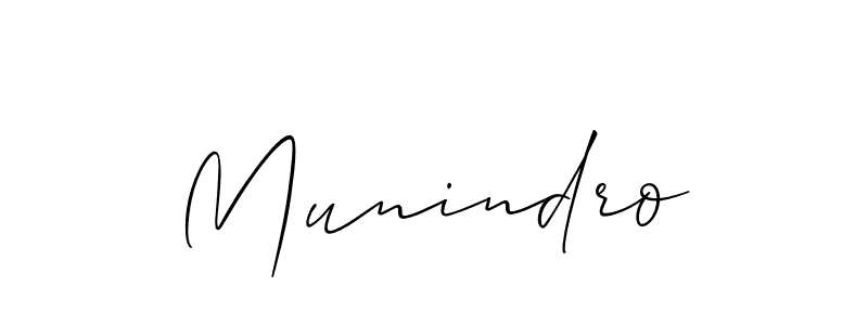 Design your own signature with our free online signature maker. With this signature software, you can create a handwritten (Allison_Script) signature for name Munindro. Munindro signature style 2 images and pictures png