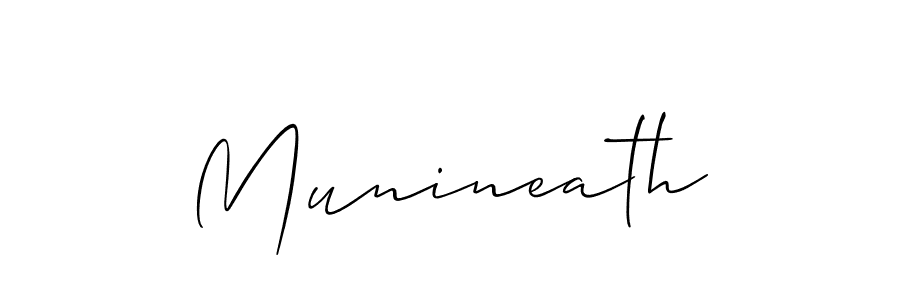 It looks lik you need a new signature style for name Munineath. Design unique handwritten (Allison_Script) signature with our free signature maker in just a few clicks. Munineath signature style 2 images and pictures png