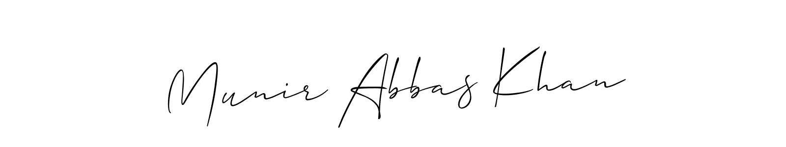 It looks lik you need a new signature style for name Munir Abbas Khan. Design unique handwritten (Allison_Script) signature with our free signature maker in just a few clicks. Munir Abbas Khan signature style 2 images and pictures png