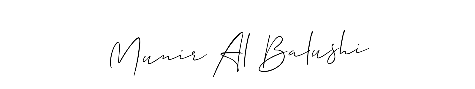 It looks lik you need a new signature style for name Munir Al Balushi. Design unique handwritten (Allison_Script) signature with our free signature maker in just a few clicks. Munir Al Balushi signature style 2 images and pictures png