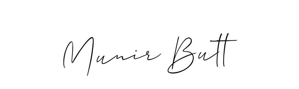 Munir Butt stylish signature style. Best Handwritten Sign (Allison_Script) for my name. Handwritten Signature Collection Ideas for my name Munir Butt. Munir Butt signature style 2 images and pictures png