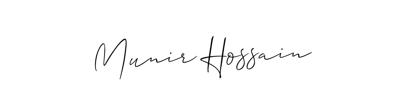 Design your own signature with our free online signature maker. With this signature software, you can create a handwritten (Allison_Script) signature for name Munir Hossain. Munir Hossain signature style 2 images and pictures png