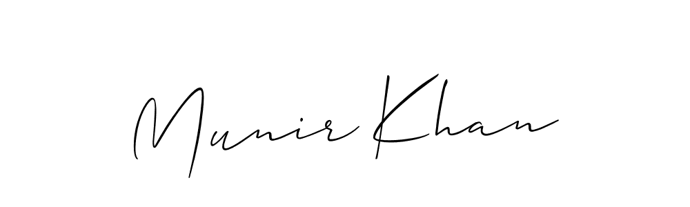 How to make Munir Khan signature? Allison_Script is a professional autograph style. Create handwritten signature for Munir Khan name. Munir Khan signature style 2 images and pictures png