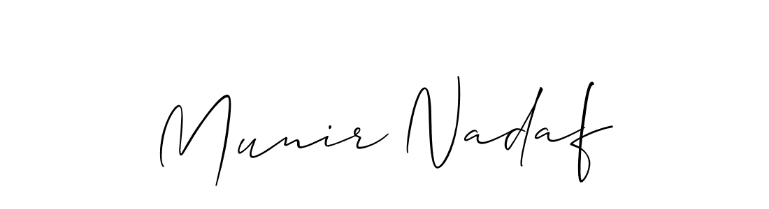 Make a beautiful signature design for name Munir Nadaf. Use this online signature maker to create a handwritten signature for free. Munir Nadaf signature style 2 images and pictures png