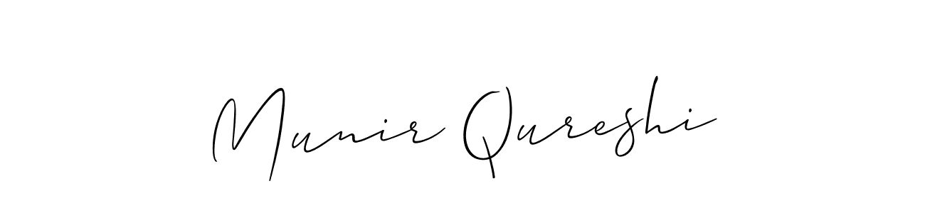 This is the best signature style for the Munir Qureshi name. Also you like these signature font (Allison_Script). Mix name signature. Munir Qureshi signature style 2 images and pictures png