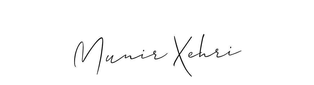 Create a beautiful signature design for name Munir Xehri. With this signature (Allison_Script) fonts, you can make a handwritten signature for free. Munir Xehri signature style 2 images and pictures png