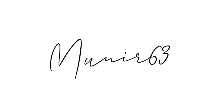 Create a beautiful signature design for name Munir63. With this signature (Allison_Script) fonts, you can make a handwritten signature for free. Munir63 signature style 2 images and pictures png