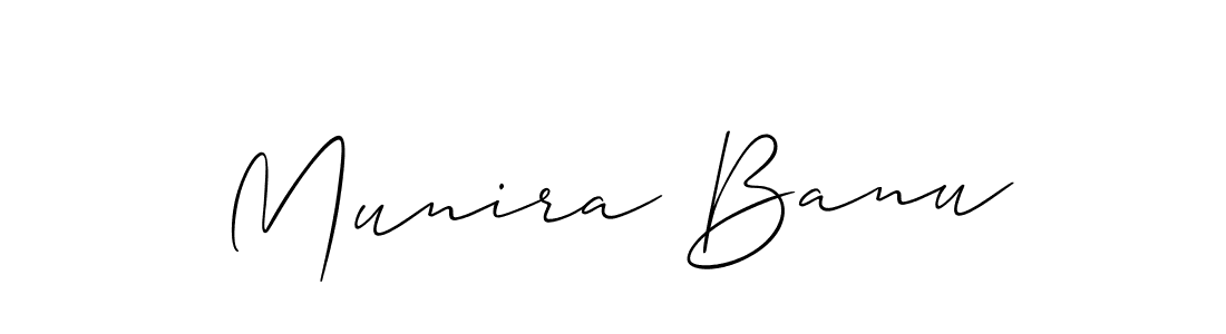 How to make Munira Banu signature? Allison_Script is a professional autograph style. Create handwritten signature for Munira Banu name. Munira Banu signature style 2 images and pictures png