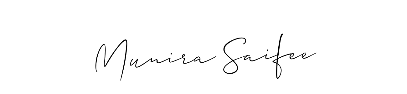Use a signature maker to create a handwritten signature online. With this signature software, you can design (Allison_Script) your own signature for name Munira Saifee. Munira Saifee signature style 2 images and pictures png